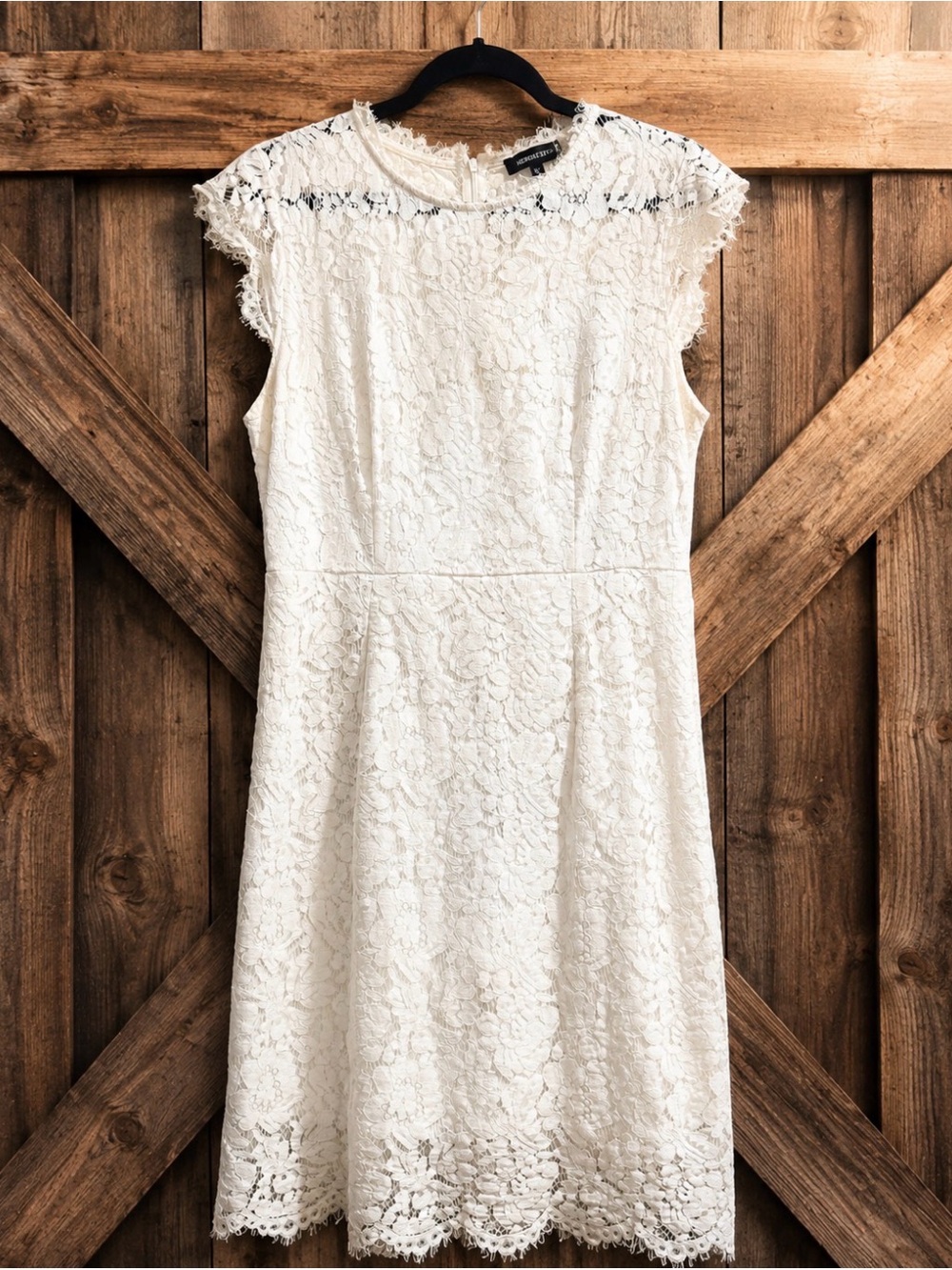 Ivory Lace Cap-Sleeve Midi Dress - Ann Taylor